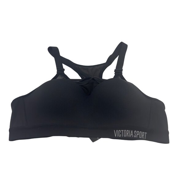 Victoria Sport Black Adjustable Back Lightweight Padded Strappy Sports Bra 34B - Picture 1 of 7